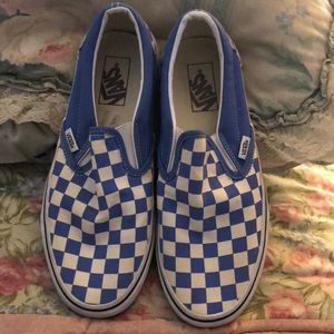 Vans blue checkered sneakers